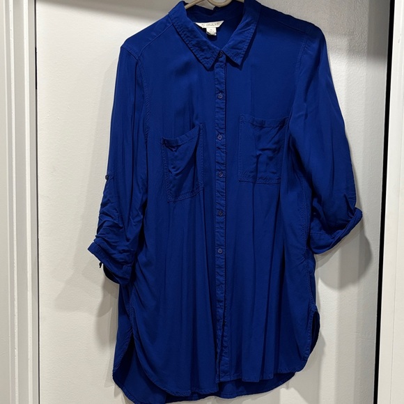 Khakis & Co Tops - Women's Khakis & Co Royal Blue Button-Up Shirt